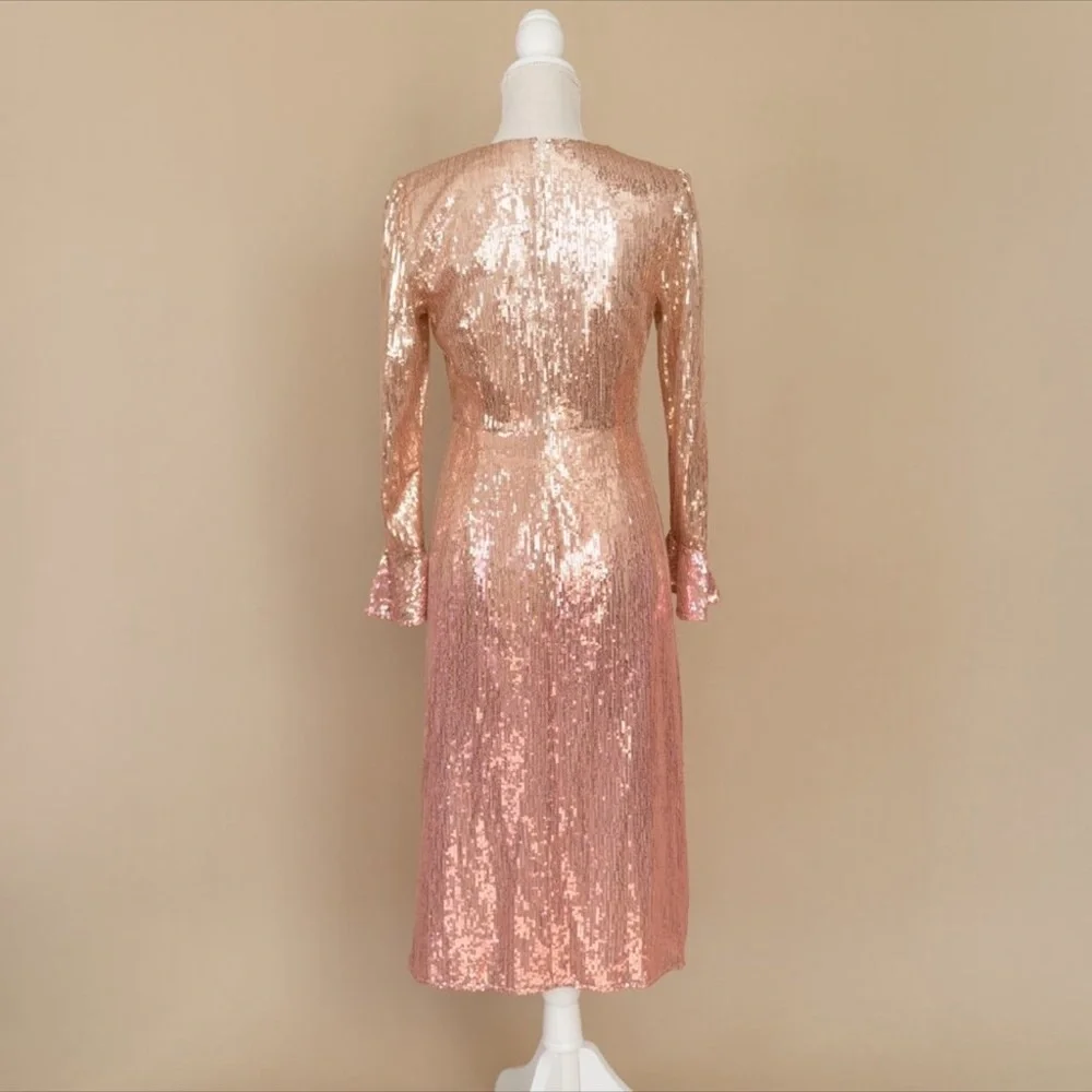 RACHEL PARCELL Sequin Long Sleeve Dress - Picture 5 of 14